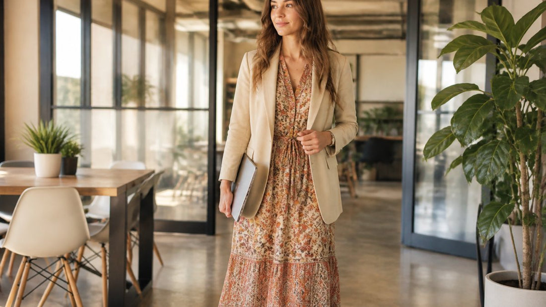 How to Style Boho Dresses for Work