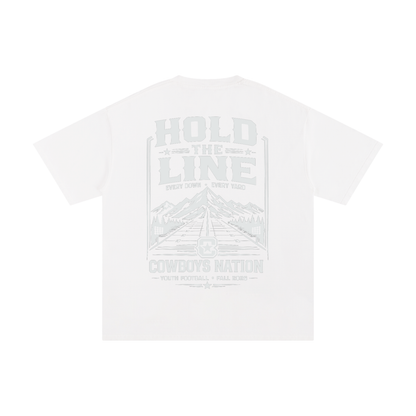 Unisex Pure Cotton T-Shirt // White w/ Soft Silver White Tonal Print