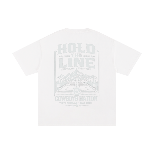 Unisex Pure Cotton T-Shirt // White w/ Soft Silver White Tonal Print