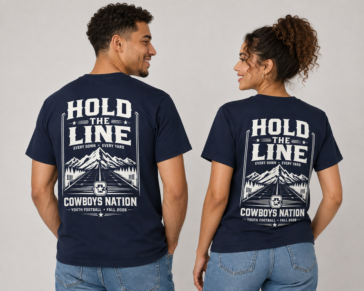 Unisex Pure Cotton T-Shirt // Navy Blue w/ Warm White Contrast Print