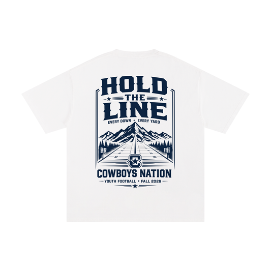 Unisex Pure Cotton T-Shirt // White w/ Heritage Navy Contrast Print