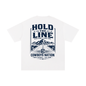 Unisex Pure Cotton T-Shirt // White w/ Heritage Navy Contrast Print