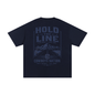 Unisex Pure Cotton T-Shirt // Navy Blue w/ Elevated Navy Tonal Print