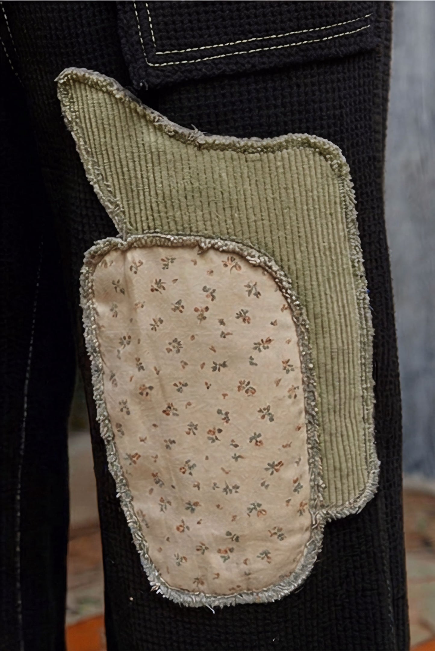 POL Boho Patchwork Thermal Knit Pants