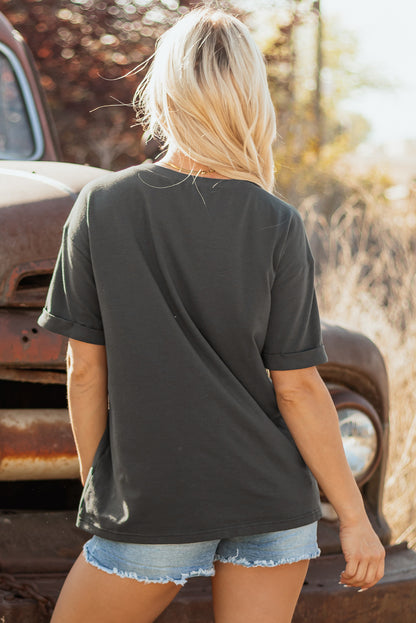 Carbon Grey Vintage Yall Cowboy Boots Graphic Tee