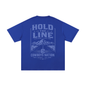 Unisex Pure Cotton T-Shirt // Colorful Blue w/ Dusty Blue Tonal Print
