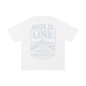 Unisex Pure Cotton T-Shirt // White w/ Pale Silver Blue Tonal Print