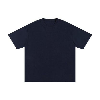 Unisex Pure Cotton T-Shirt // Navy Blue w/ Blue Navy Tonal Print