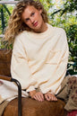 POL Boho Balloon Sleeve Pullover Sweater