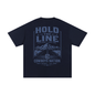 Unisex Pure Cotton T-Shirt // Navy Blue w/ Blue Navy Tonal Print