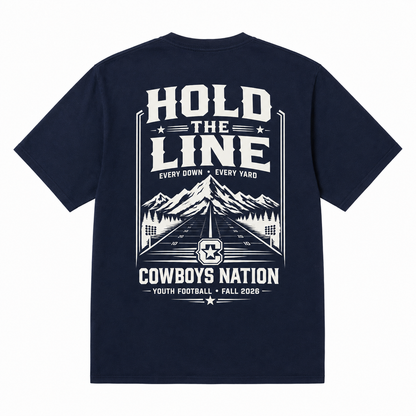 Unisex Pure Cotton T-Shirt // Navy Blue w/ Warm White Contrast Print