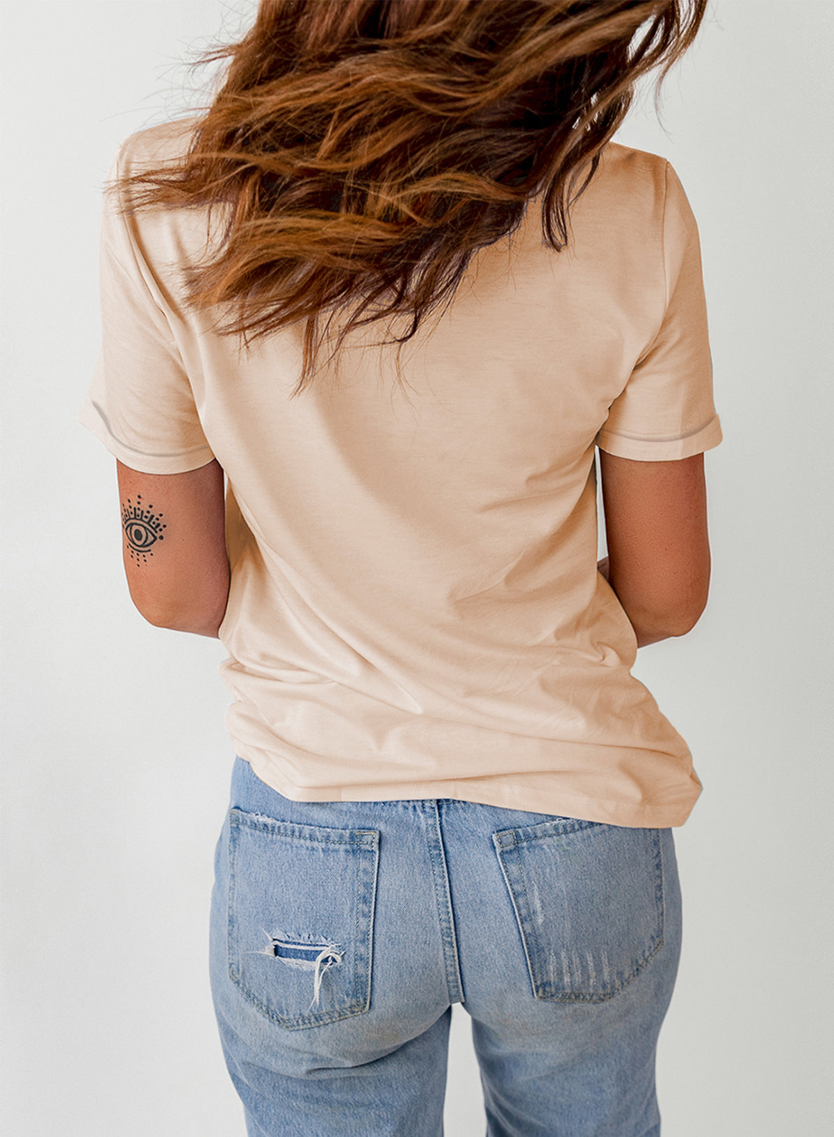 Khaki Western Poker Cards Graphic T Shirt