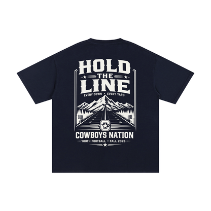 Unisex Pure Cotton T-Shirt // Navy Blue w/ Warm White Contrast Print