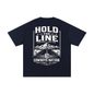 Unisex Pure Cotton T-Shirt // Navy Blue w/ Warm White Contrast Print