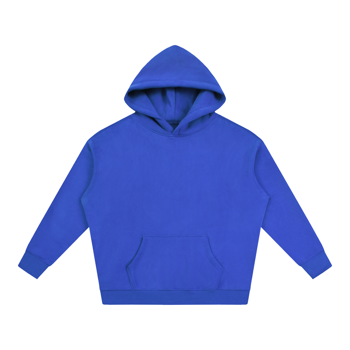 Oversize Fleeced Hoodie // Colorful Blue w/ Silver Blue Contrast Print